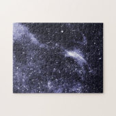 Puzzle Violet pourpre noir galaxie abstraite (Horizontal)