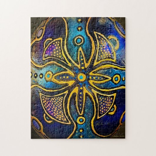 Puzzle Violet Psychédélique Par Julie Ann Strickli (Vertical)