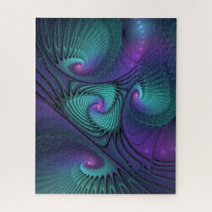 Puzzle Violet rencontre l'art fractal abstrait moderne tu
