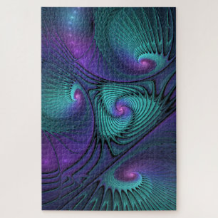 Puzzle Violet rencontre l'art fractal abstrait moderne tu