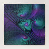 Puzzle Violet rencontre Turquoise moderne art fractal abs (Vertical)