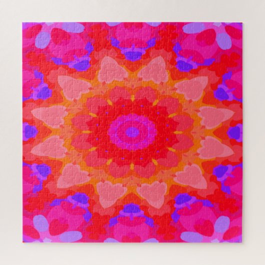 Puzzle Violet, rose et orange (Vertical)