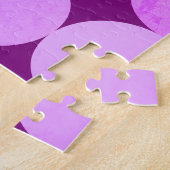 Puzzle Violet, Violet Magenta et Cercles roses Monogramme (Côté)