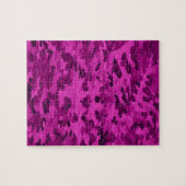 Puzzle Violette abstraite d'art de bruit de feuillage (Horizontal)