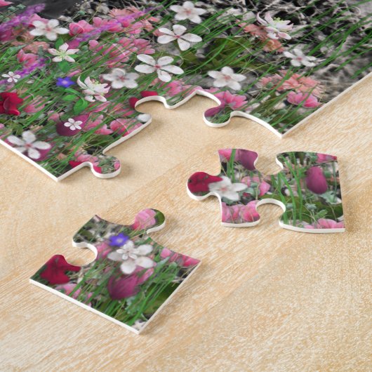 Puzzle Violette en fleurs - chien blanc de Westie (Côté)