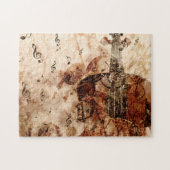 Puzzle Violon avec notes de musique Illustration de musiq (Horizontal)