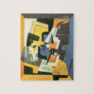 Puzzle Violon et verre de Juan Gris, Cubisme Vintage