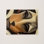 Puzzle Visage de chien Art déco (Horizontal)