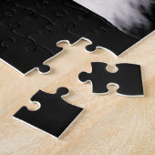 Puzzle Visage de chien noir et blanc (Côté)