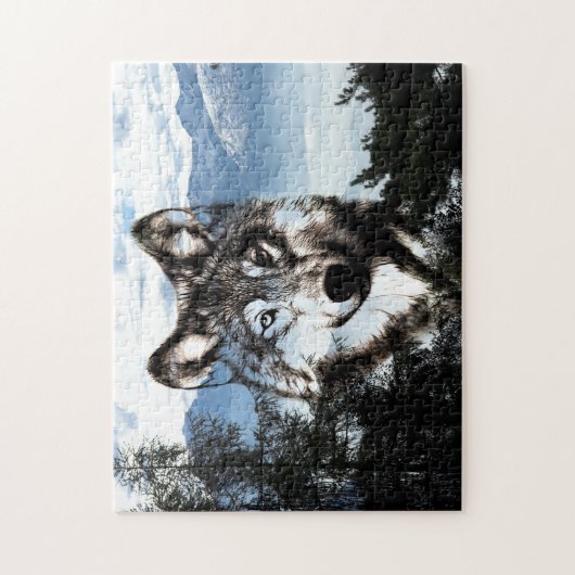 Puzzle Visage de loup (Vertical)