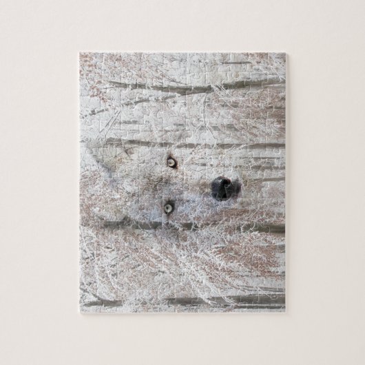 Puzzle Visage de loup caché (Vertical)