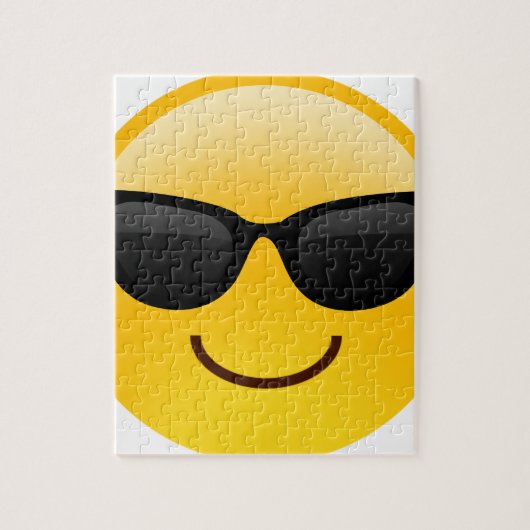 Puzzle Visage de sourire avec des lunettes de soleil (Vertical)