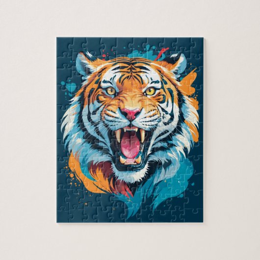 Puzzle Visage de tigre torride (Vertical)