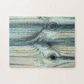 Puzzle Visage drôle, grain de bois (Horizontal)
