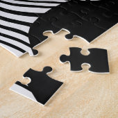 Puzzle Visage noir et blanc surréaliste (Côté)
