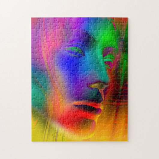 Puzzle Visage psychédélique de femme (Vertical)
