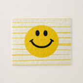 Puzzle Visage sur les rayures jaunes ensoleillées (Horizontal)