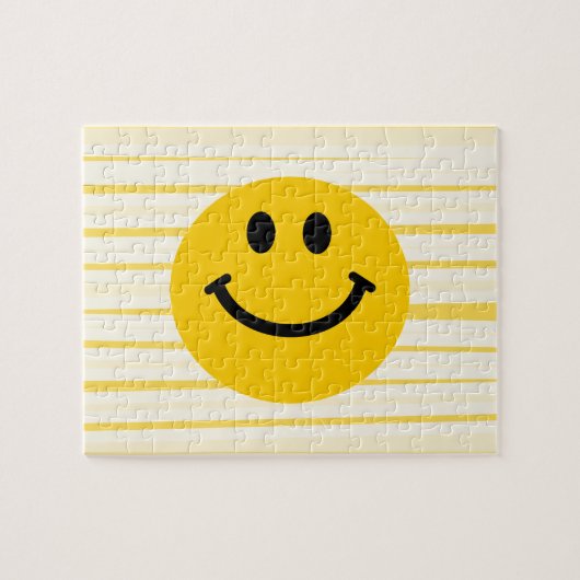 Puzzle Visage sur les rayures jaunes ensoleillées (Horizontal)