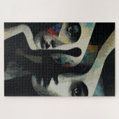 Puzzle Visages Abstraits Surréalistes Entrelacés (Horizontal)