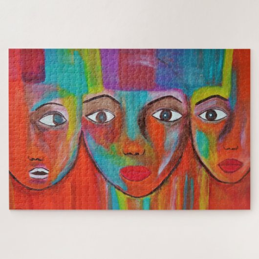 Puzzle Visages colorés Abstraits modernes (Horizontal)
