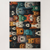Puzzle Visages de chiens colorés (Vertical)