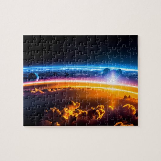 Puzzle Vision cosmique de la civilisation future d'au-del (Horizontal)