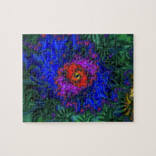 Puzzle Vision du tunnel | Arc-en-ciel Fractal Art (Horizontal)