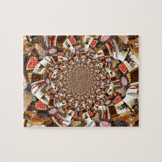 Puzzle Vision psychédélique des teintes Brown (Horizontal)