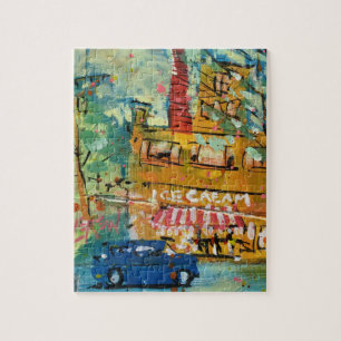 Puzzle Visite de la Glacerie Peinture / Artiste Larry Ler