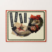 Puzzle Visite de Noël Vintage Funny Holiday (Horizontal)