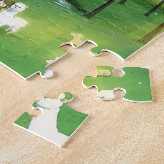 Puzzle Visiter alpaca (Côté)