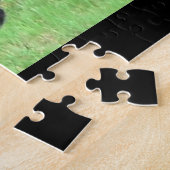 Puzzle Visiteur de l'ours noir jardin (Côté)