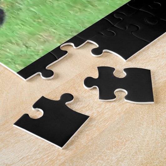 Puzzle Visiteur de l'ours noir jardin (Côté)