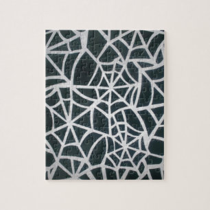Puzzle Vitesse Web Gothique Gras Noir Blanc Toile d'Araig