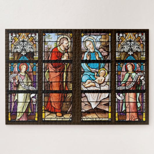 Puzzle Vitraux représentant la Saint-Nativité, (Horizontal)