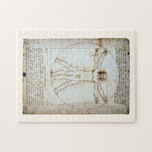 Puzzle Vitruvian Man, Leonardo da Vinci, vers 1490. (Horizontal)