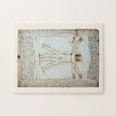 Puzzle Vitruvian Man, Leonardo da Vinci, vers 1490. (Horizontal)