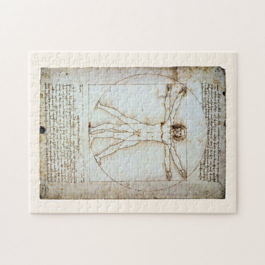 Puzzle Vitruvian Man, Leonardo da Vinci, vers 1490. (Horizontal)