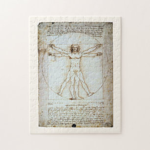 Puzzle Vitruvian Man, Leonardo da Vinci, vers 1490. Jigs