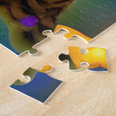 Puzzle Vivid Purple rose et Gold Finch (Côté)