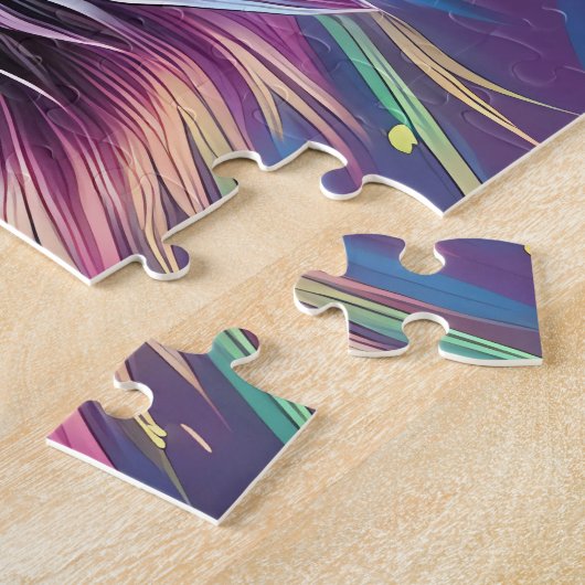 Puzzle Vivid Rainbow Neon Psychedelic Nature & Faune (Côté)