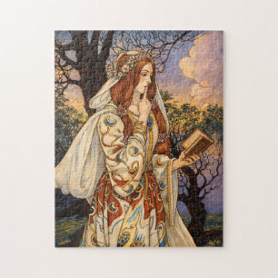Puzzle Vivien – Illustration de l'enchanteresse Art nouve
