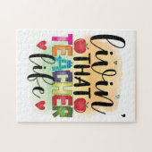 Puzzle Vivre Cette Vie D'Enseignant - Cadeau Pour Enseign (Horizontal)