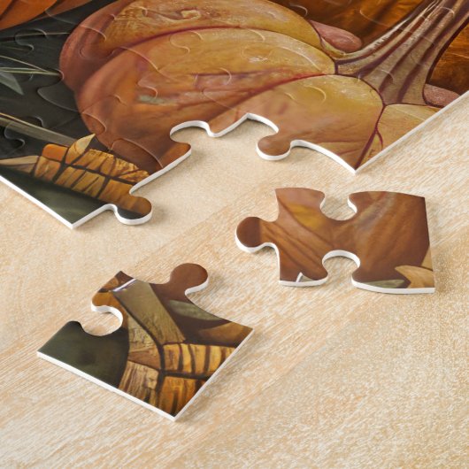 Puzzle Vizsla Chien moisson d'automne Thanksgiving (Côté)