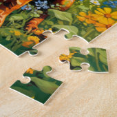 Puzzle Vizsla Chiot dans le champ de la gamme Fleur sauva (Côté)