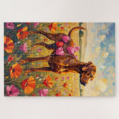 Puzzle Vizsla Dog Valentine's Day Heart Lanterns (Horizontal)