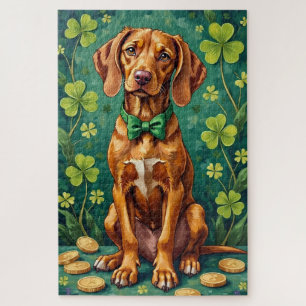 Puzzle Vizsla Saint-Patrick Élégant Chien Chanceux