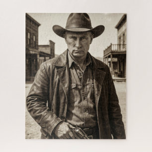 Puzzle Vladimir Poutine Cow-boy Frontière Far West