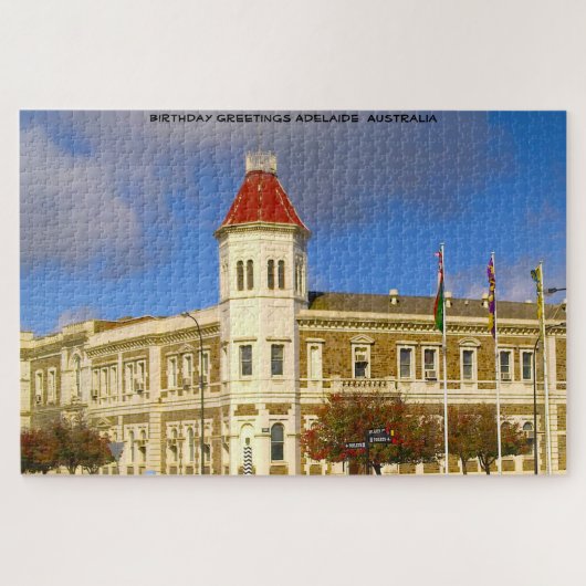 Puzzle Vœux d'anniversaire Adélaïde Australie (Horizontal)