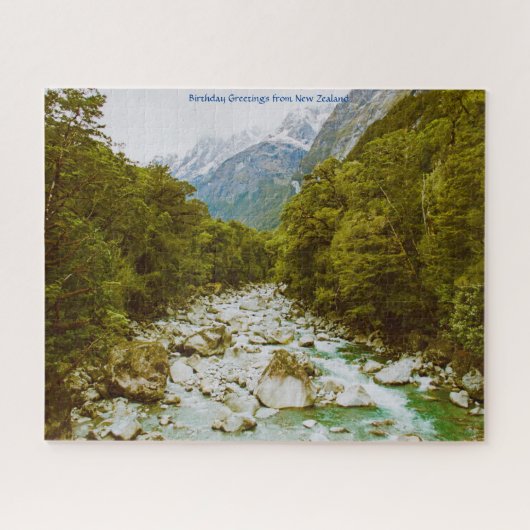 Puzzle Voeux d'anniversaire de la Nouvelle-Zélande (Horizontal)